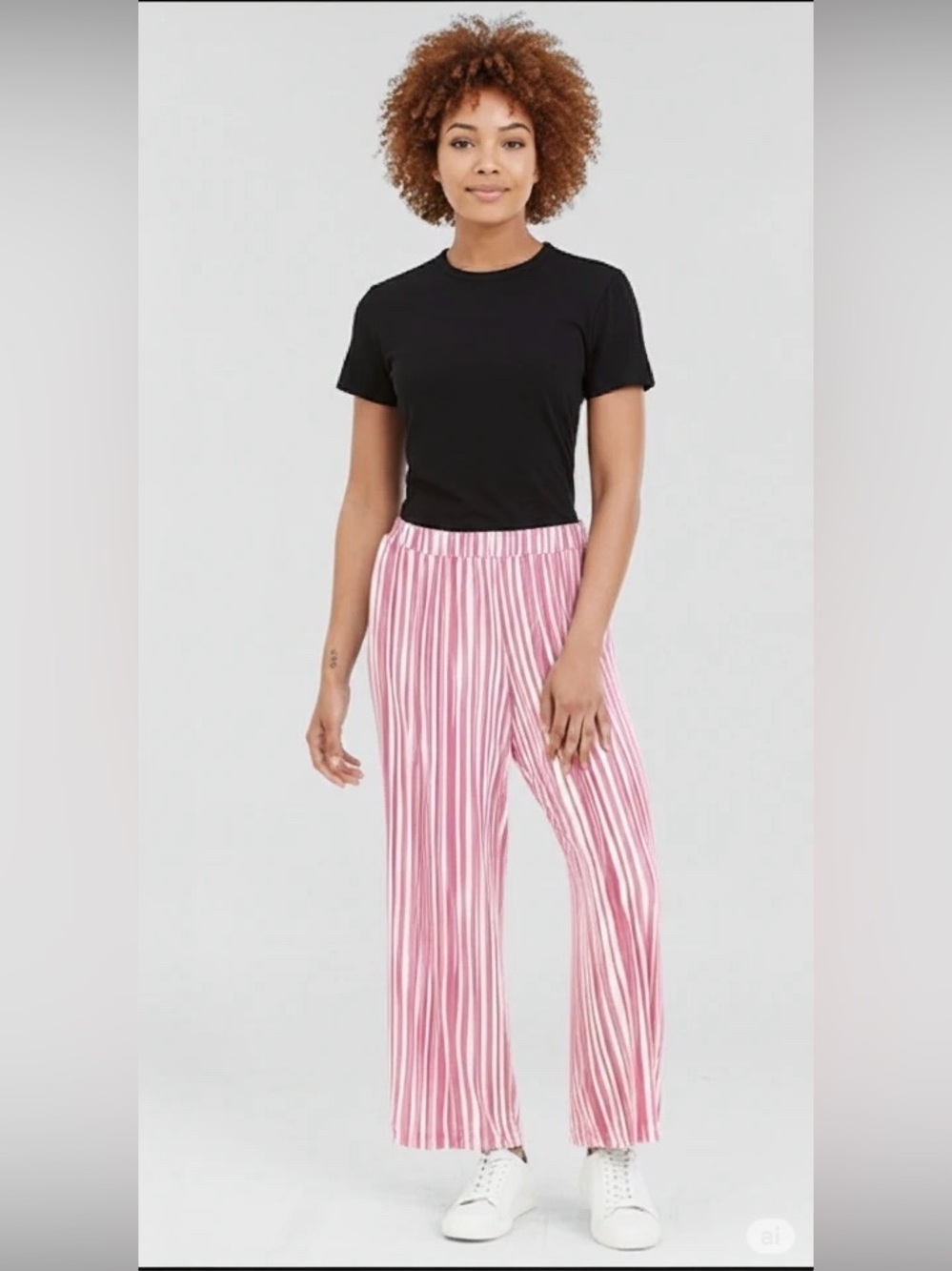 🆕 Elizabeth Clarke Striped Wide Leg Pants